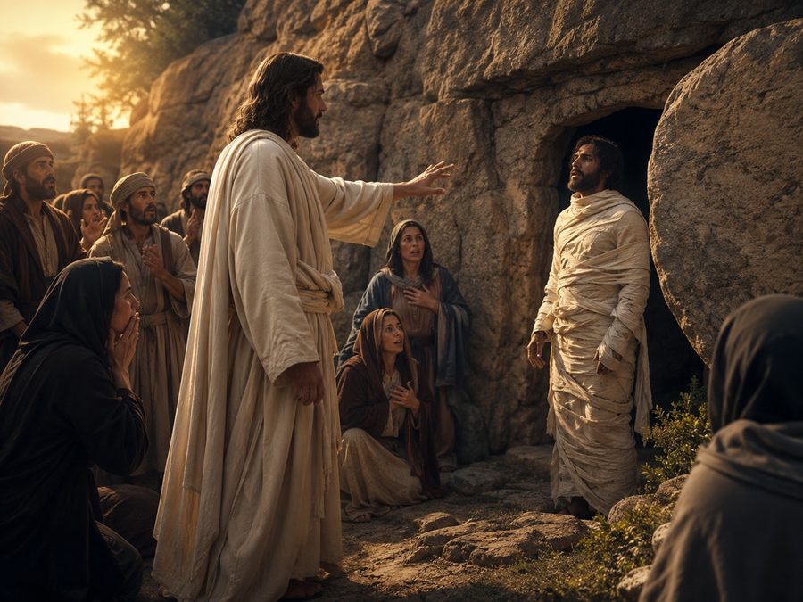 Christ raising Lazarus from the tomb